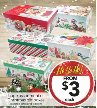 huge assortment of Christmas gift boxes