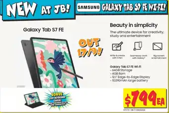 JB Hi-Fi Samsung Galaxy Tab S7 FE Wi-Fi offer