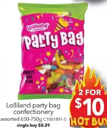 Cheap as Chips Lolliland party bag confectionery offer