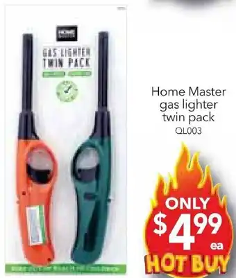 Home Master gas lighter twin pack
