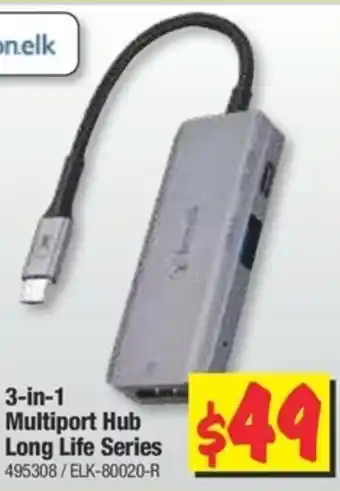 JB Hi-Fi Bonelk 3-in-1 Multiport Hub Long Life Deries offer