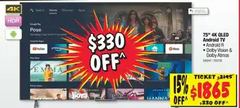 TCL 75" 4K QLED Android TV