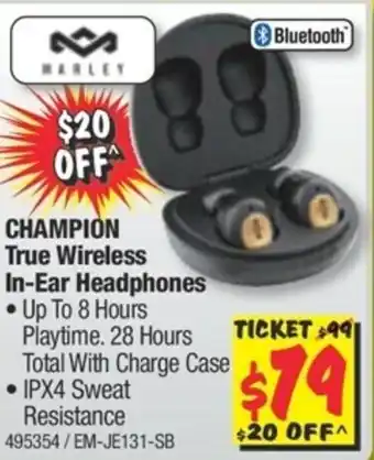 Marley Champion True Wireless In-Ear Headphones