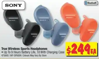 JB Hi-Fi Sony True Wireless Sports Headphones offer