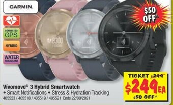 JB Hi-Fi Garmin Vivomove 3 Hybrid Smartwatch offer
