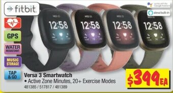 JB Hi-Fi Fitbit Versa 3 Smartwatch offer