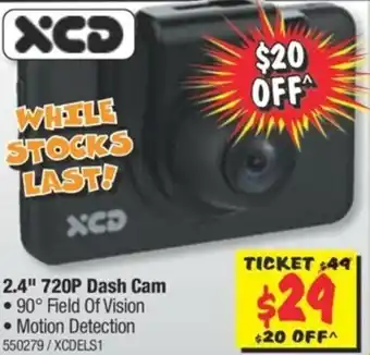 JB Hi-Fi XCD 2.4" 720P Dash Cam offer