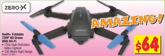 JB Hi-Fi Zero-X Swift+Foldable 720P HD Drone with Wi-Fi offer