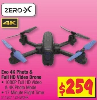 JB Hi-Fi Zero-X Evo 4K Photo & Full HD Video Drone offer