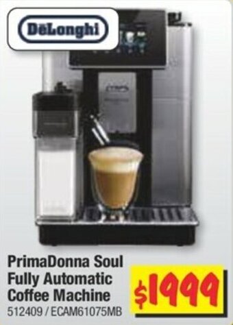 JB Hi-Fi DeLonghi PrimaDonna Soul Fully Automatic Coffee Machine offer
