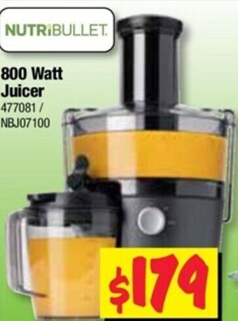 JB Hi-Fi Nutribullet 800 Watt Juicer offer