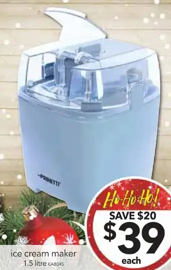 Cheap as Chips ice cream maker offer