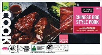 Woolworths Woolworths COOK Slow Cook Chinese BBQ Style Pork with Char Siu Sauce 560g offer