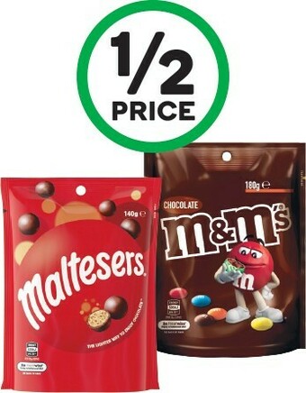 Woolworths Mars M&M’s, Maltesers or Pods 130-180g or Skittles 190-200g offer