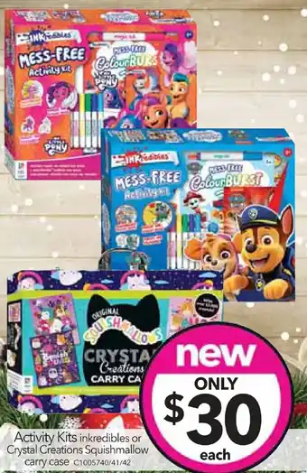 Activity Kits inkredibles or Crystal Creations Squishmallow carry case