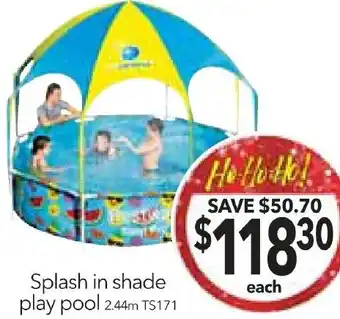 Cheap as Chips Splash in shade play pool offer