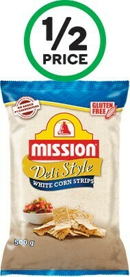 Woolworths Mission Deli Style White Corn Strips 500g offer