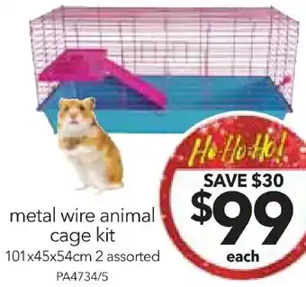 Cheap as Chips metal wire animal cage kit offer