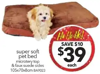 Cheap as Chips super soft pet bed offer