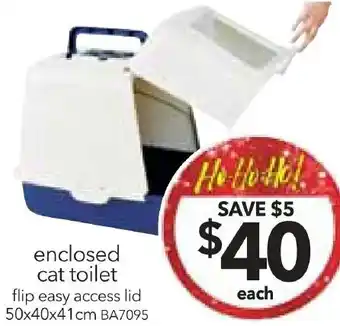 Cheap as Chips enclosed cat toilet offer
