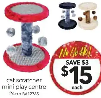 Cheap as Chips cat scratcher mini play centre offer