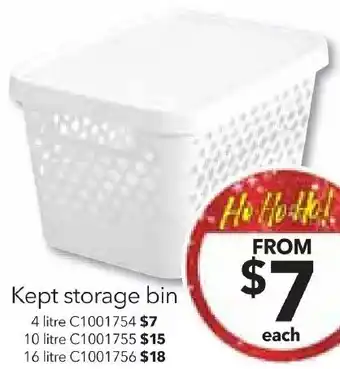 Cheap as Chips Kept storage bin offer