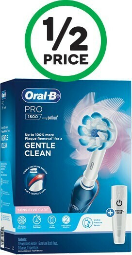 Woolworths Oral-B Pro 1500 Electric Toothbrush Pk 1 offer