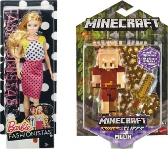 Woolworths Barbie Fashionista Doll or Minecraft Comic Maker Action Figure offer