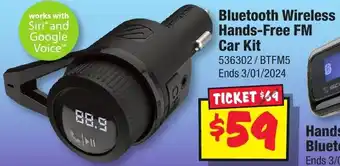 Bluetooth Wireless Hands-Free FM Car Kit