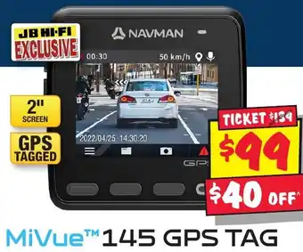 JB Hi-Fi MiVue 145 GPS TAG offer