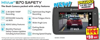 MiVue 870 SAFETY