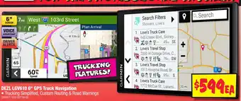 DEZL LGV610 6" GPS Truck Navigation