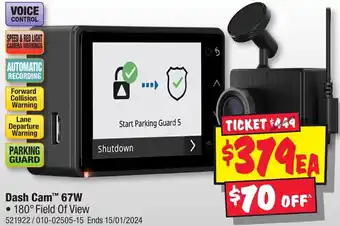 JB Hi-Fi Dash Cam 67W offer