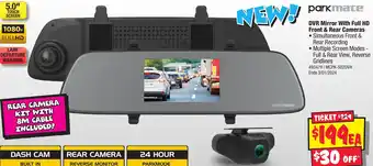JB Hi-Fi DVR Mirror With Full HD Front & Rear Cameras offer