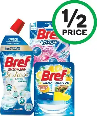 Woolworths Bref Power Active 50g, Duo Active 50ml, Duo Cubes 2x50g or Toilet Cleaner Liquid 450ml offer
