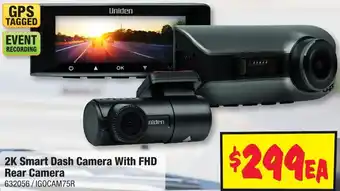 JB Hi-Fi 2K Smart Dash Camera With FHD Rear Camera offer