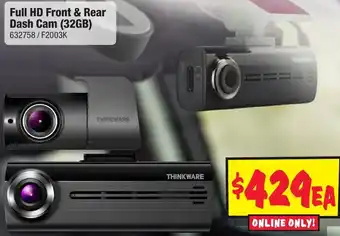 JB Hi-Fi Full HD Front & Rear Dash Cam (32GB) offer