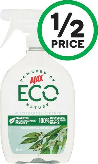Woolworths Ajax Eco Multipurpose or Bathroom Cleaner 450ml offer