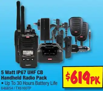 JB Hi-Fi 5 Watt IP67 UHF CB Handheld Radio Pack offer