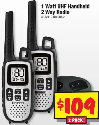 JB Hi-Fi 1 Watt UHF Handheld 2 Way Radio offer