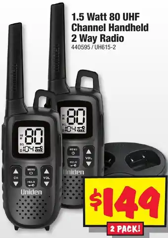 JB Hi-Fi 1.5 Watt 80 UHF Channel Handheld 2 Way Radio offer