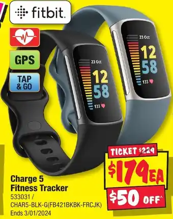 JB Hi-Fi Charge 5 Fitness Tracker offer
