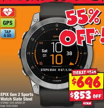 JB Hi-Fi EPIX Gen 2 Sports Watch Slate Steel offer