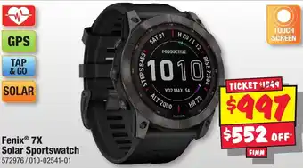 JB Hi-Fi Fenix 7X Solar Sportswatch offer