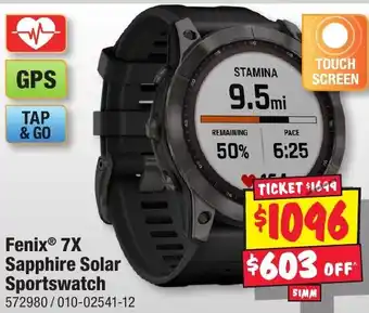 JB Hi-Fi Fenix 7X Sapphire Solar Sportswatch offer