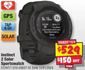 JB Hi-Fi Instinct 2 Solar Sportswatch offer