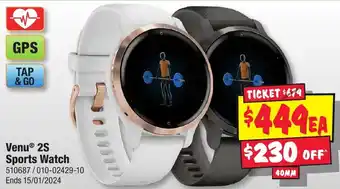 JB Hi-Fi Venu 2S Sports Watch offer