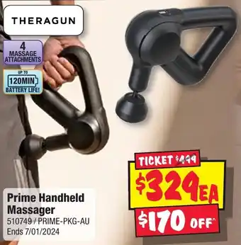 JB Hi-Fi Prime Handheld Massager offer