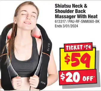 JB Hi-Fi Shiatsu Neck & Shoulder Back Massager With Heat offer