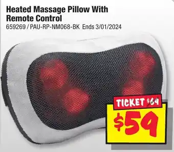 JB Hi-Fi Heated Massage Pillow With Remote Control offer